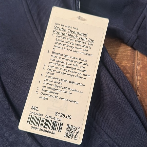 Lululemon Navy Pullover with Gold Zipper - Picture 2 of 3